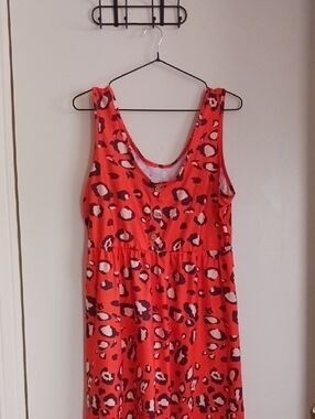 Leopard Print Sleeveless Button-Front Dress